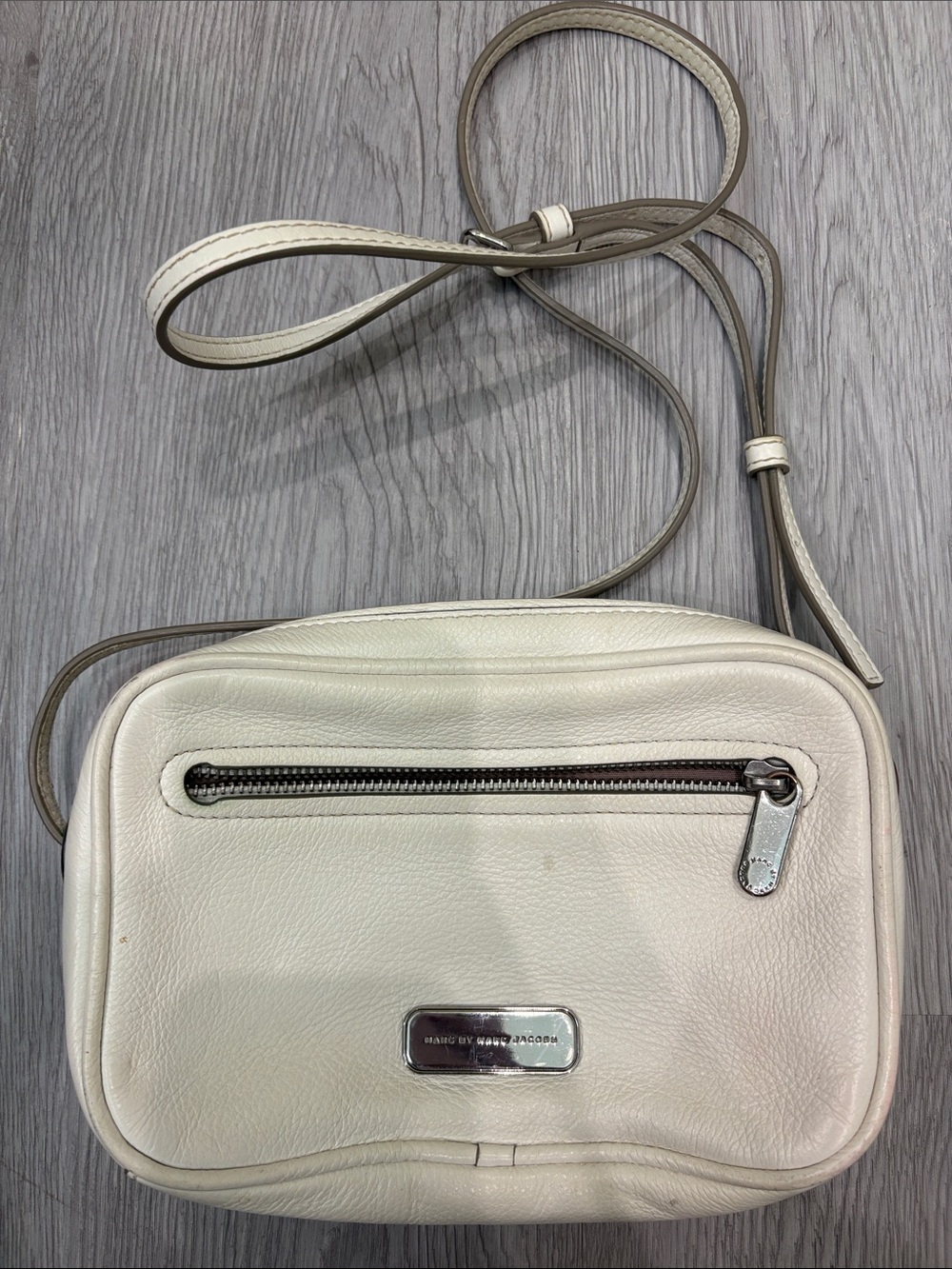Marc by Marc Jacobs White Leather Crossbody Bag